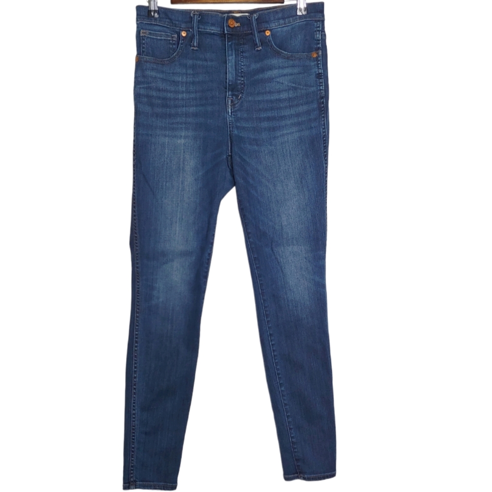 Madewell Women's 10" High-Rise Skinny Dark Wash Blue Skinny Jeans Size 29